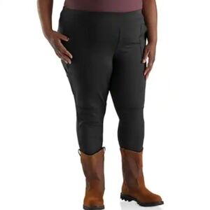 CARHARTT FORCE FITTED MIDWEIGHT UTILITY LEGGING IN BLACK 3X NWOT